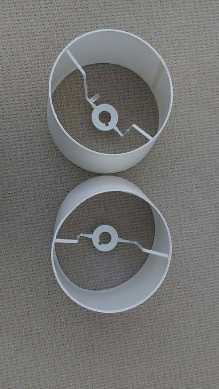 Photo of free Pair of white round lampshades (Pembury TN2) #2