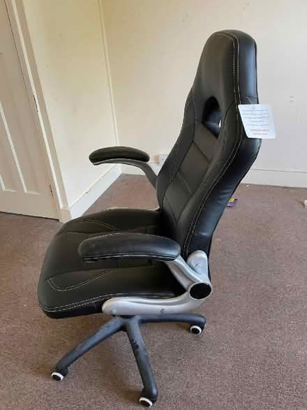 Photo of free Gaming/Office Chair, Black Leather Effect (CT2) #3
