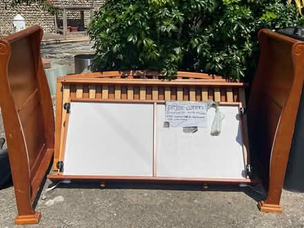 Photo of free Sleigh Cot Bed c/w fittings (Sidlesham PO20) #1