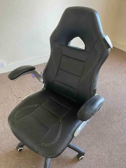 Photo of free Gaming/Office Chair, Black Leather Effect (CT2) #4