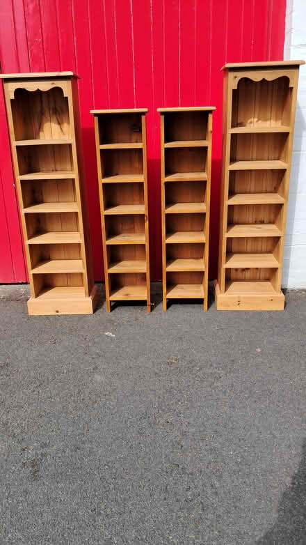 Photo of free 4 wooden shelving cabinets (GU22 Park Road Woking) #2
