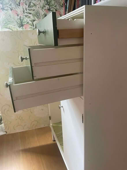 Photo of free White painted solid wood vintage child's wardrobe (Craiglockhart EH14) #2