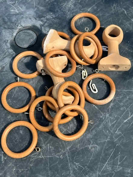 Photo of free Wooden Rings for Curtain Pole (Whitton TW3) #1