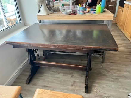 Photo of free Dark wooden dining table (Totley - S17) #2