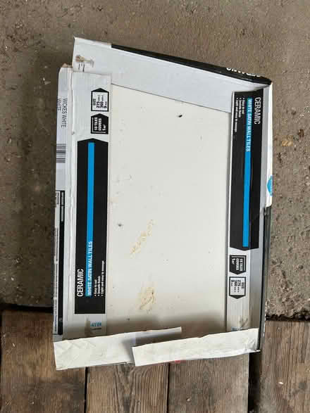 Photo of free 1 box ceramic white satin tiles (The Nurserylands TW12) #2