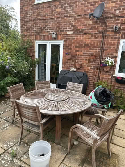 Photo of free 6 seater patio set + cover (Bletchley MK3) #1