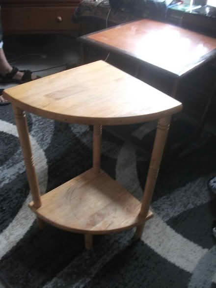 Photo of free Small Wooden Corner Table (Crewe) #1