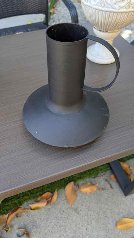 Photo of free Metal rustic black vase (Cupertino/West San Jose) #2