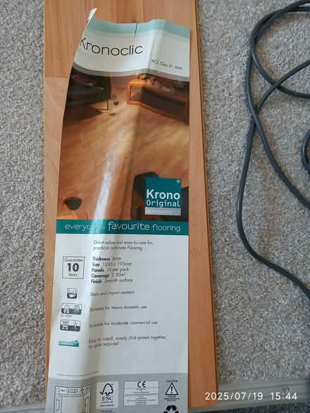 Photo of free Laminate flooring approx 2.5m (Carlton Hill BN2) #1