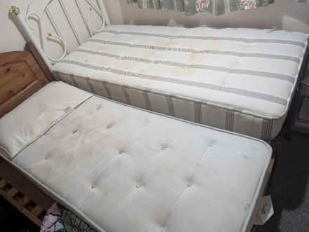 Photo of free 3 single bedframes and mattresses (CV6) #1