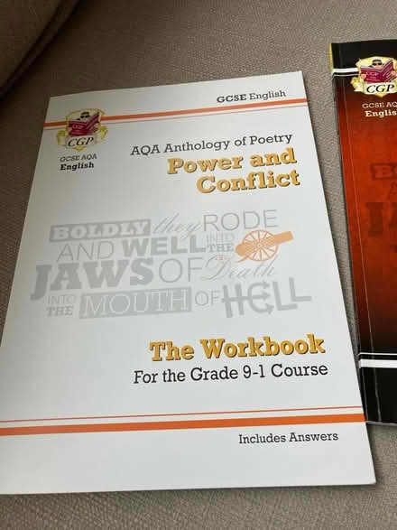 Photo of free AQA Poetry Power & Conflict GCSE workbooks (Shelton Lock DE73) #3