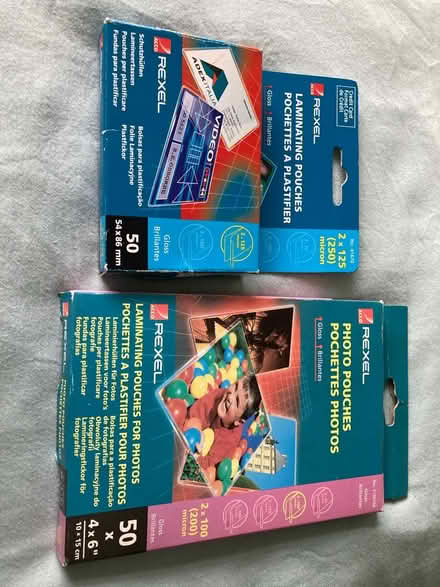 Photo of free Laminating pouches (Wickford, Essex SS11) #1