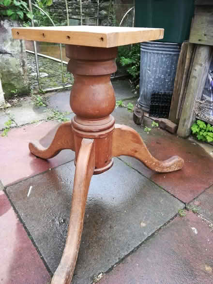 Photo of free Old pine tripod dining table base, Greenholme (Tebay CA10) #1