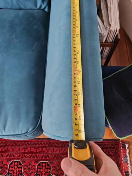 Photo of free Mallard green/ turquoise sofa (West Norwood SE19) #4