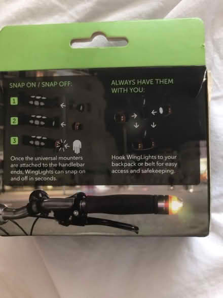 Photo of free Bicycle wing lights (E3 near Devons road DLR) #3
