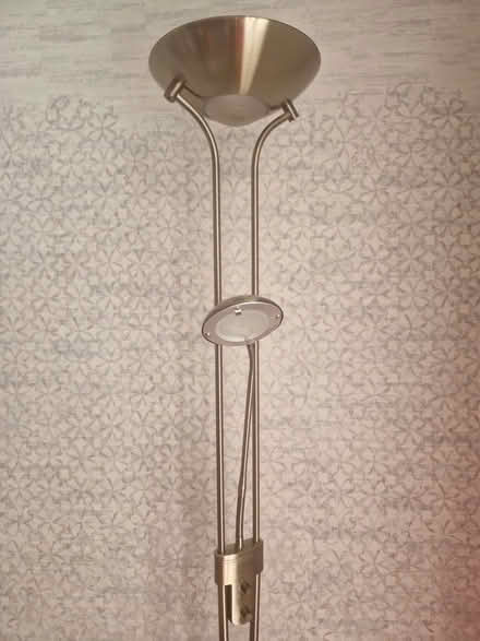 Photo of free Brass coloured lamp with reading light. (Didsbury M20) #2