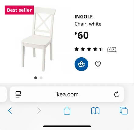Photo of free IKEA Ingolf White dining chair (Wimbledon SW19) #2