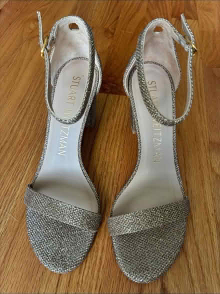 Photo of free Stuart Weitzman block heels in gold (Capitol Hill NE Maryland Ave) #2