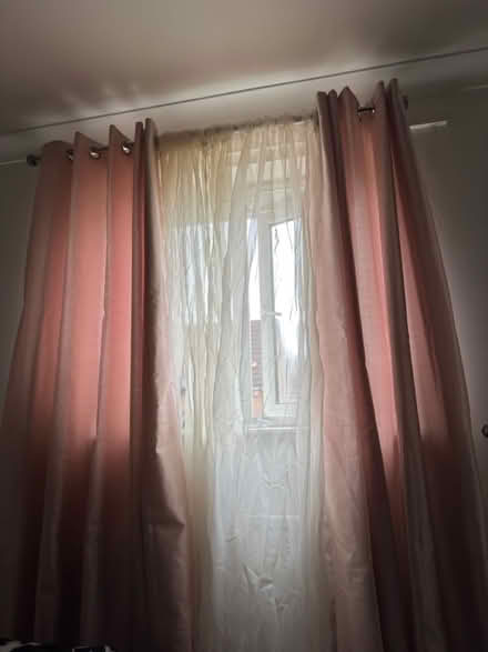 Photo of free dusty pink curtains x2 dunelm (BR5) #2
