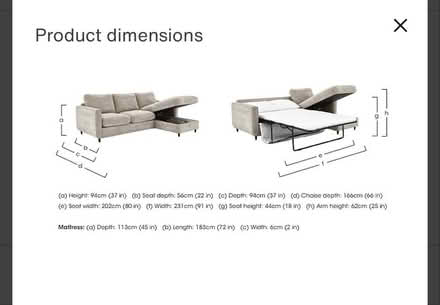 Photo of free L shaped sofa bed with storage (Earls Court SW5) #3