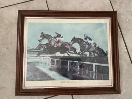 Photo of free Framed picture of water jump at Newbury (Appleton OX13) #1