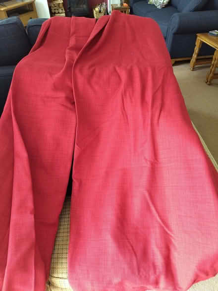Photo of free Pair of long linen look curtains (Pant y dwr LD6) #2