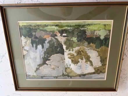 Photo of free Framed painting of chalk quarry (Charlton OX12) #1