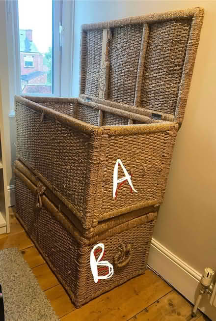Photo of free 3 seagrass storage boxes (Heeley, S2) #1