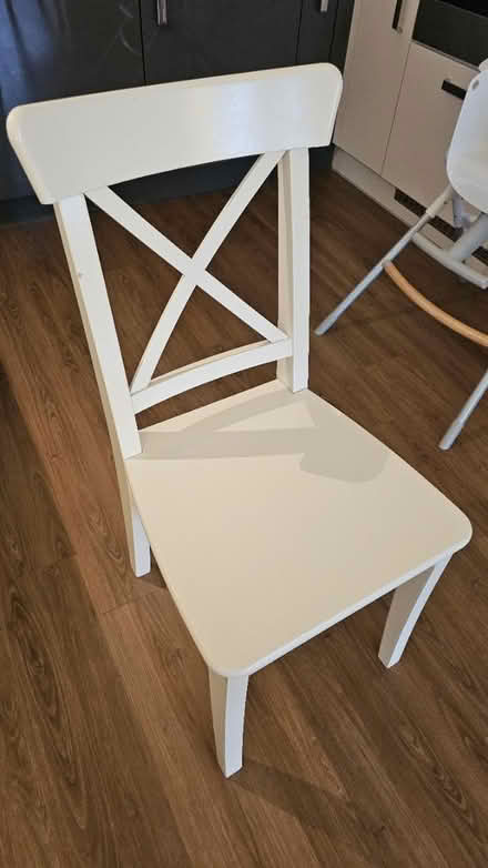 Photo of free Four white chairs (Lewisham SE13) #1