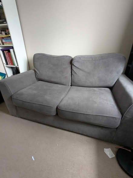 Photo of free Grey suede sofa bed (Hatfield Road CM8) #1