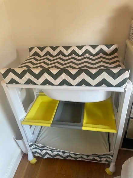 Photo of free Baby changing table with baby bath on wheels (Merton SW19) #1