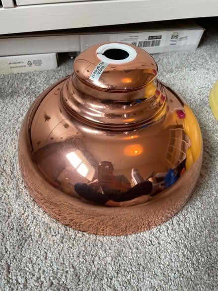 Photo of free Copper colour metal lampshade (Hitchin) #1