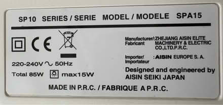 Photo of free Toyota sewing machine (Haddington EH41) #3