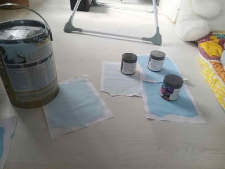 Photo of free Tester paints and approx 1.5L Of light blue paint (Pilrig EH6) #1