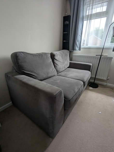 Photo of free Grey suede sofa bed (Hatfield Road CM8) #2