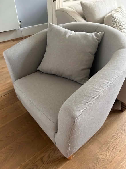 Photo of free Grey arm chair (Wimbledon SW19) #1