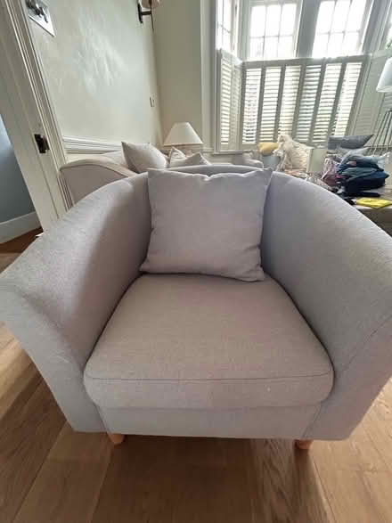 Photo of free Grey arm chair (Wimbledon SW19) #2