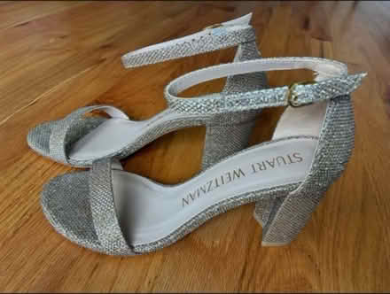 Photo of free Stuart Weitzman block heels in gold (Capitol Hill NE Maryland Ave) #3