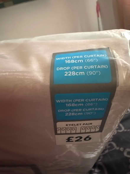 Photo of free dusty pink curtains x2 dunelm (BR5) #3
