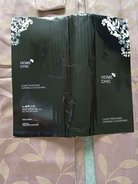 Photo of free Pair of 90" x 90" Lined Curtains with Tie-backs (New Mill HP23) #1