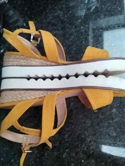 Photo of free "M&S" size 6 yellow sandals. (Heald Green SK8) #3