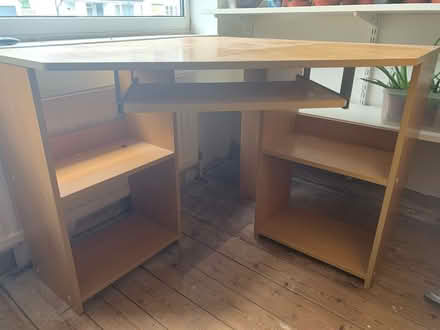 Photo of free Small corner desk, pine veneer (Letchworth SG6) #3