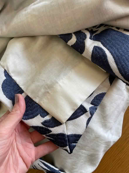 Photo of free John Lewis navy flower pattern curtains (St Stephens AL3) #3