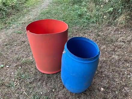 Photo of free 2 heavy plastic water containers butts (Great Fransham NR19) #2