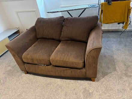 Photo of free Brown 2 seater sofa (St Leonards on sea TN38) #1