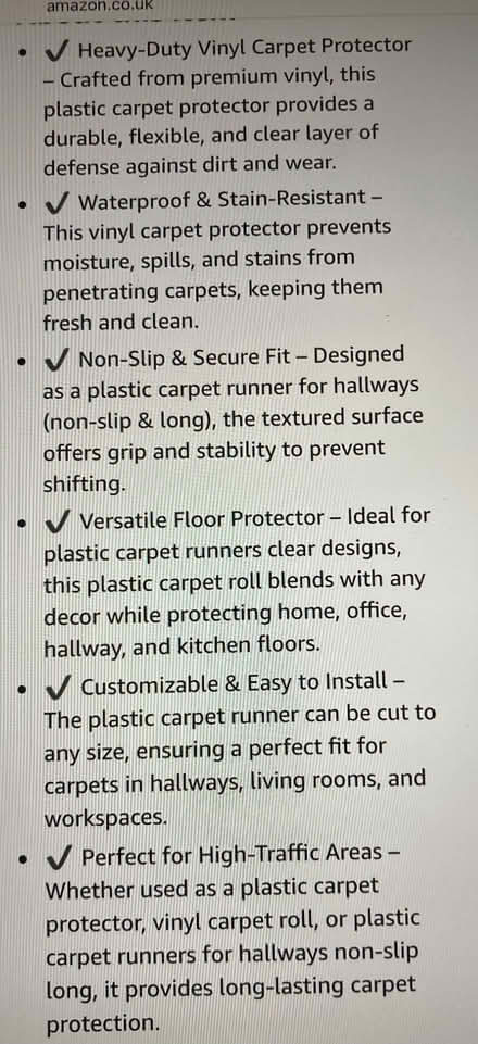 Photo of free Plastic carpet protector (Cheadle Hulme SK7) #2