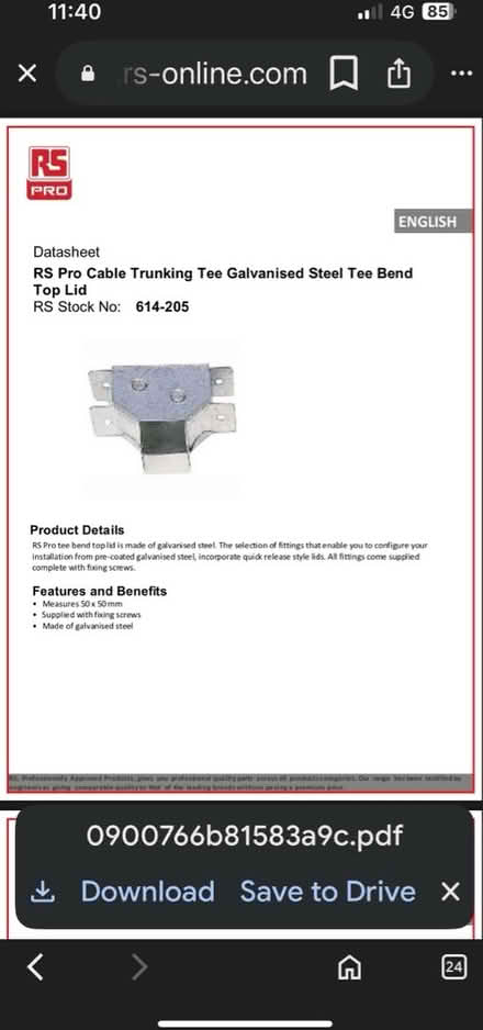 Photo of free Cable Trunking T Bend (Whitton TW3) #4