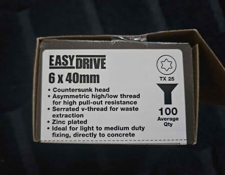 Photo of free 6 x 40mm easydrive concrete screws (E15 1HB) #3