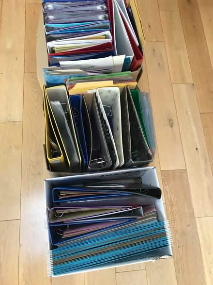 Photo of free 3 boxes assorted files & folders (Wootton OX13) #1