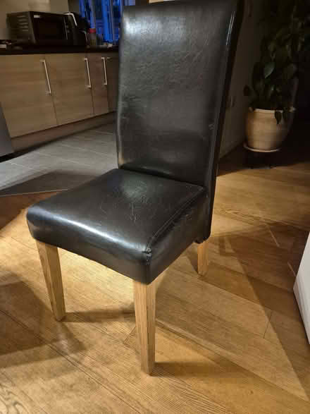 Photo of free five identical black dining chairs (Lower Earley RG6) #1